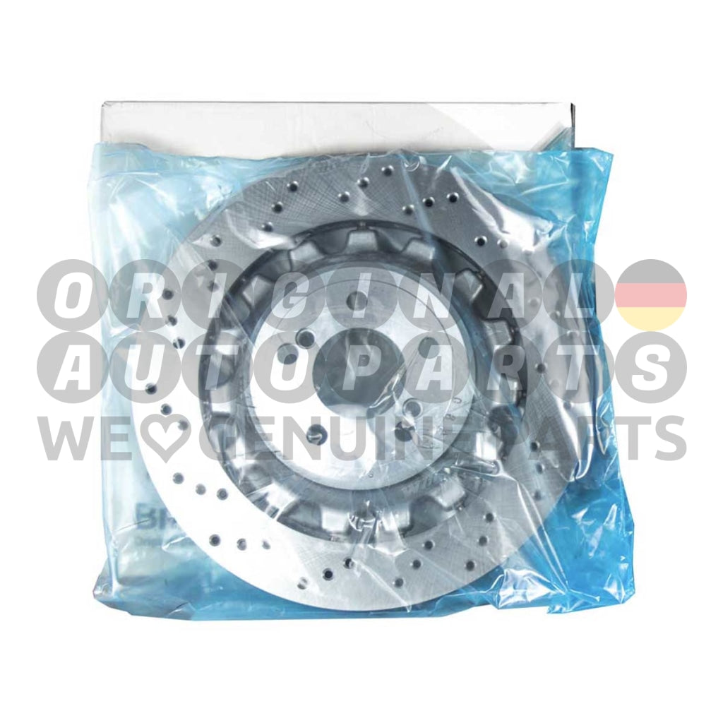 Genuine BMW M Performance Brake Disc Rotor drilled rear left 380x28mm M2 F87 (M3 F80 M4 F82 F83) 34118072019