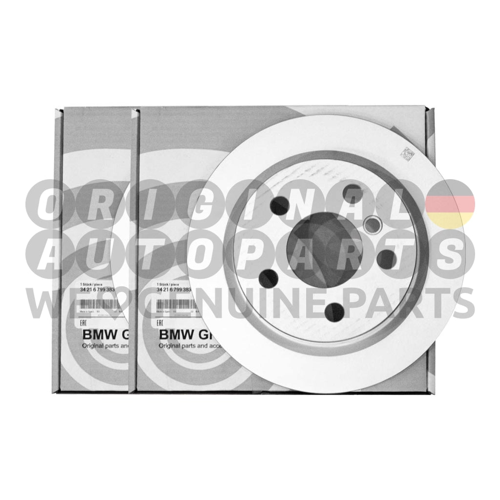 Genuine BMW MINI Brake Disc Rotor Set rear 259x10mm F55 F56 F57 34216799383