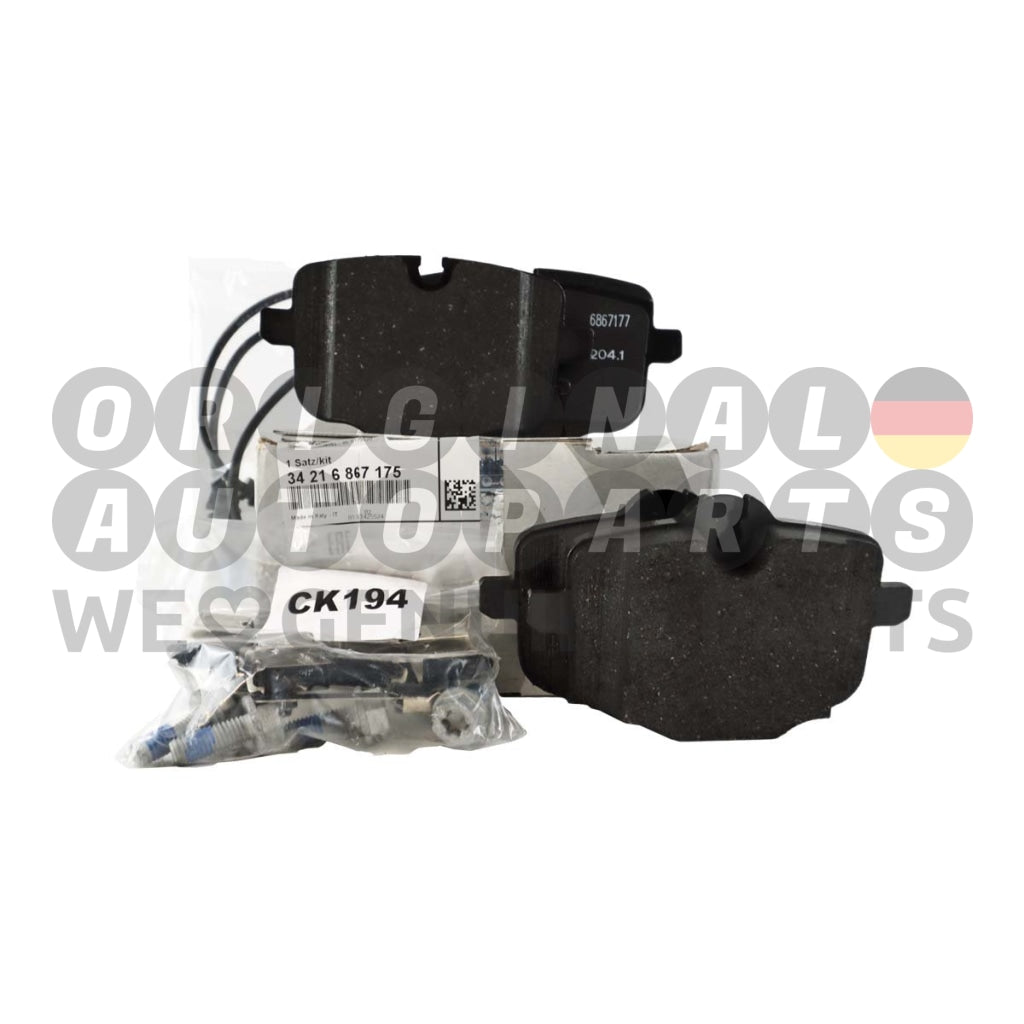 Genuine BMW Brake Pads Set + Sensor rear left+right 7' G11 G12 34216867175 34356890791